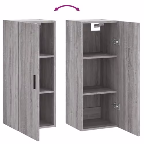 vidaXL Wall Mounted Cabinet Grey Sonoma, W/D/H: 34.5 x 34 x 90 cm – 3