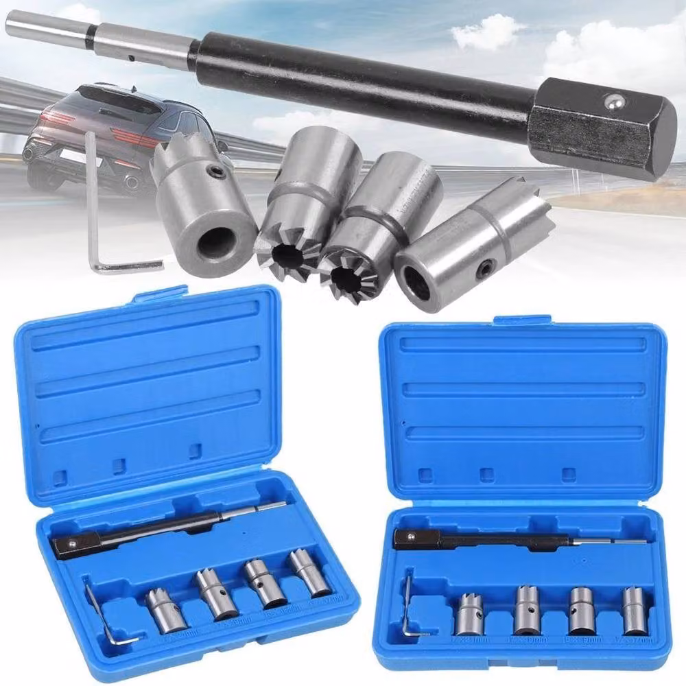 SPETLEK 5-Piece Diesel Injector Seat Cutter Set in Silver compatible with Delphi and Bosch – 3