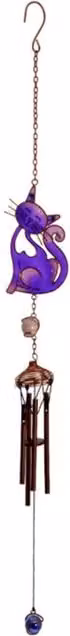 KDMK Purple Slinky Cat Metal Wind Chime, Height: 58 cm