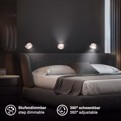 Briloner LED Wall Light Rechargeable Dimmable Touch Control CCT Reading Lamp Beige W/D/H: 7.5 x 4 x 4 cm – 6