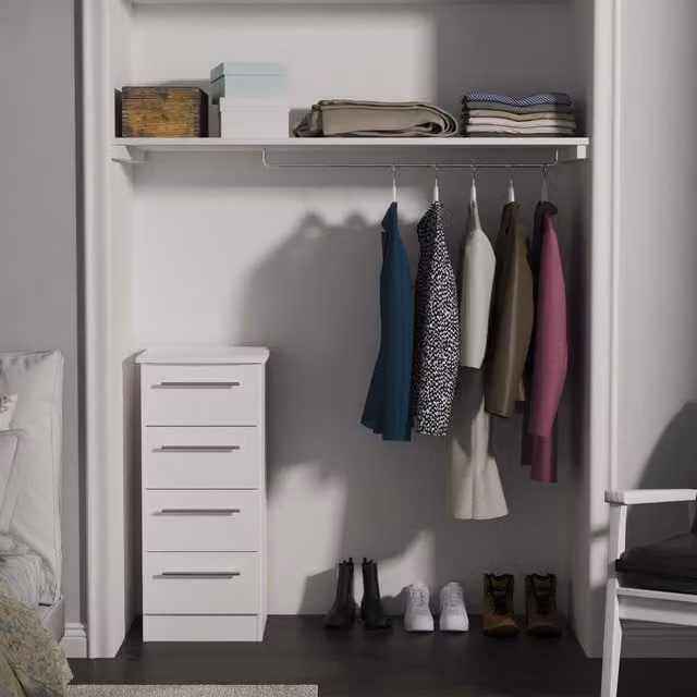 2 U Carlton 4 Drawer Tallboy in White – 1