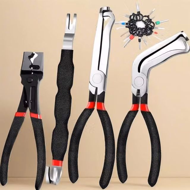 Nordara 3-Piece Car Electrical Disconnect Pliers Connector Repair Tool Set in Black – 1