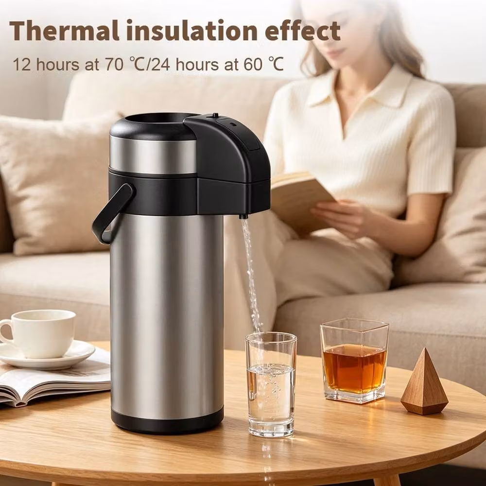 Flavora 5l Stainless Steel Pump Action Vacuum Airpot in Grey – 2