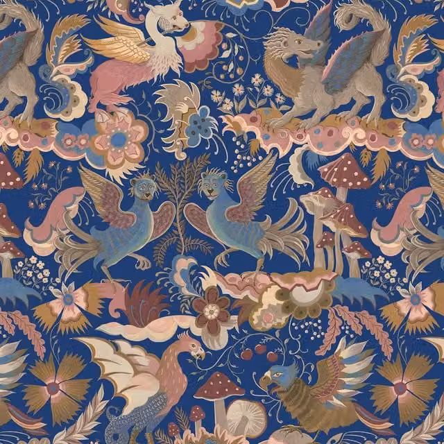 House of Hackney PHANTASIA Wallpaper Sample in Blue
