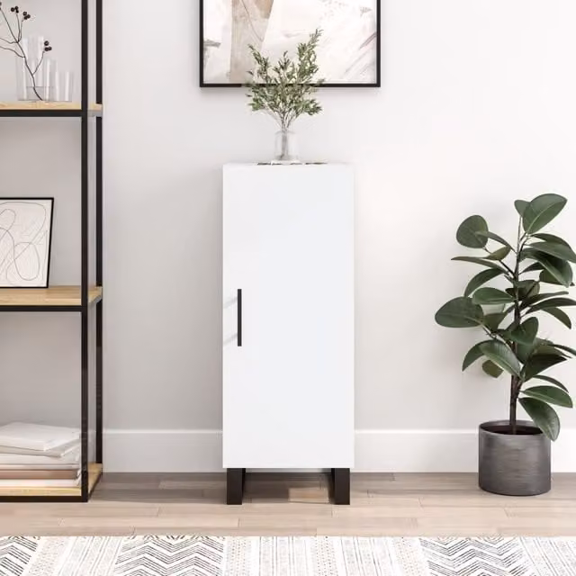 Berkfield Home Modern White Sideboard W/D/H: 34.5 x 34.0 x 90.0 cm – 1