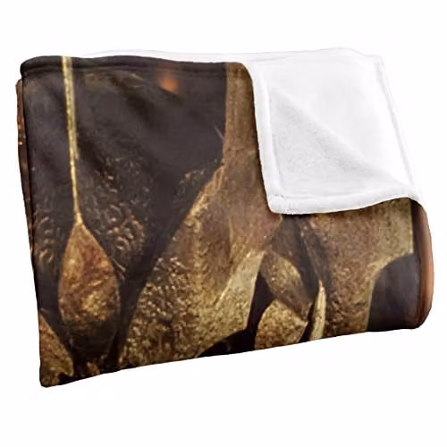 LOGOVISION Lord of the Rings Sauron Bound by Fire Super Soft Microfibre Fleece Throw Blanket, Multicolour and White, W/D/H: 152 x 127 cm – 2