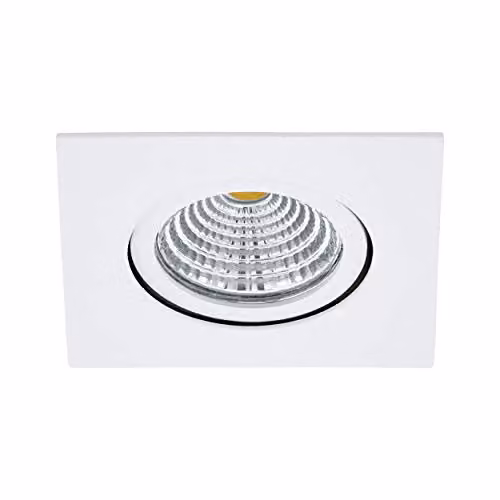 Loops White Square LED Recessed Wall and Ceiling Flush Downlight 6W