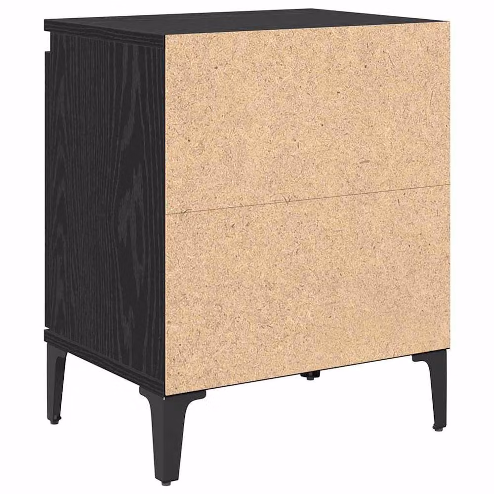 Berkfield Home Black Oak Nightstand, Black, W/D/H: 40 x 30 x 50 cm – 5