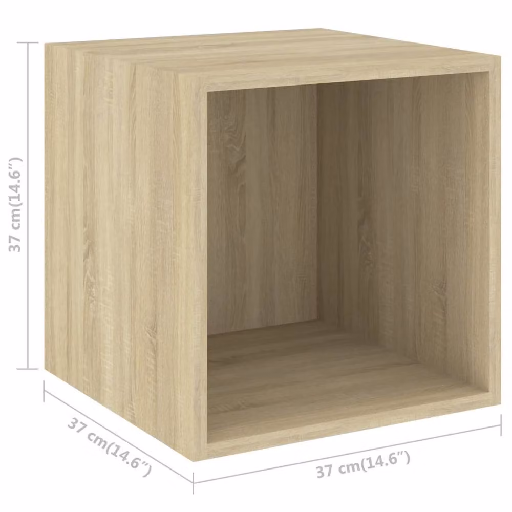 Berkfield Home Practical 4 Piece TV Cabinet Set in Sonoma Oak Light Oak Brown Engineered Wood – 4