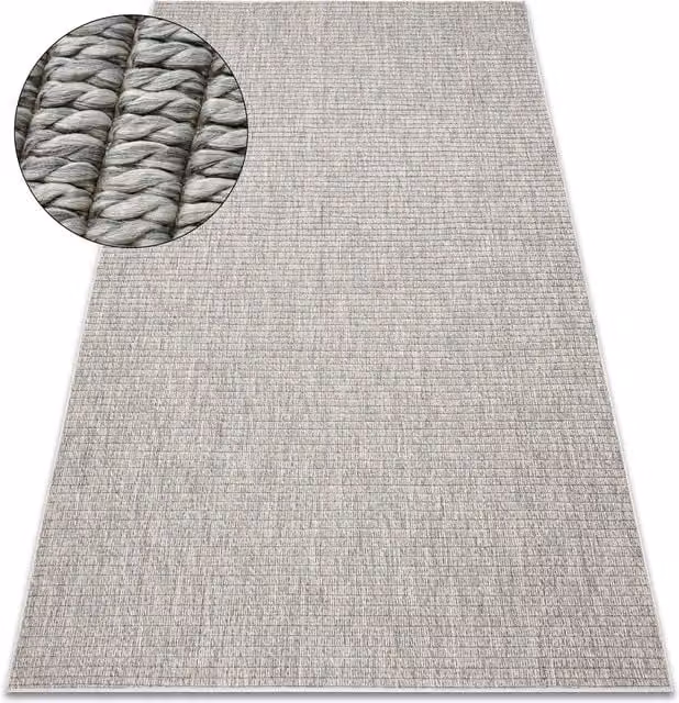 RugsX Origi Grey Scandinavian Flat Weave Rug, W: 78 cm, L: 150 cm