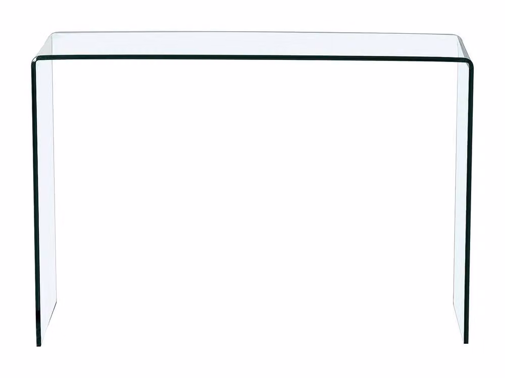 Vente-unique ALONZO Curved Tempered Glass Console Table, Transparent, W/D/H: 80 x 36 x 75 cm – 2