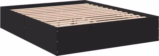 Berkfield Home Modern King Size Bed Frame with Lift Up Base, Black, W/D/H: 150 x 203 x 35 cm – 1