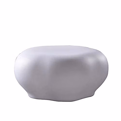 Netlighting Huevo Stool E27 Outdoor Floor Lamp, White and Chrome, IP65 Rated