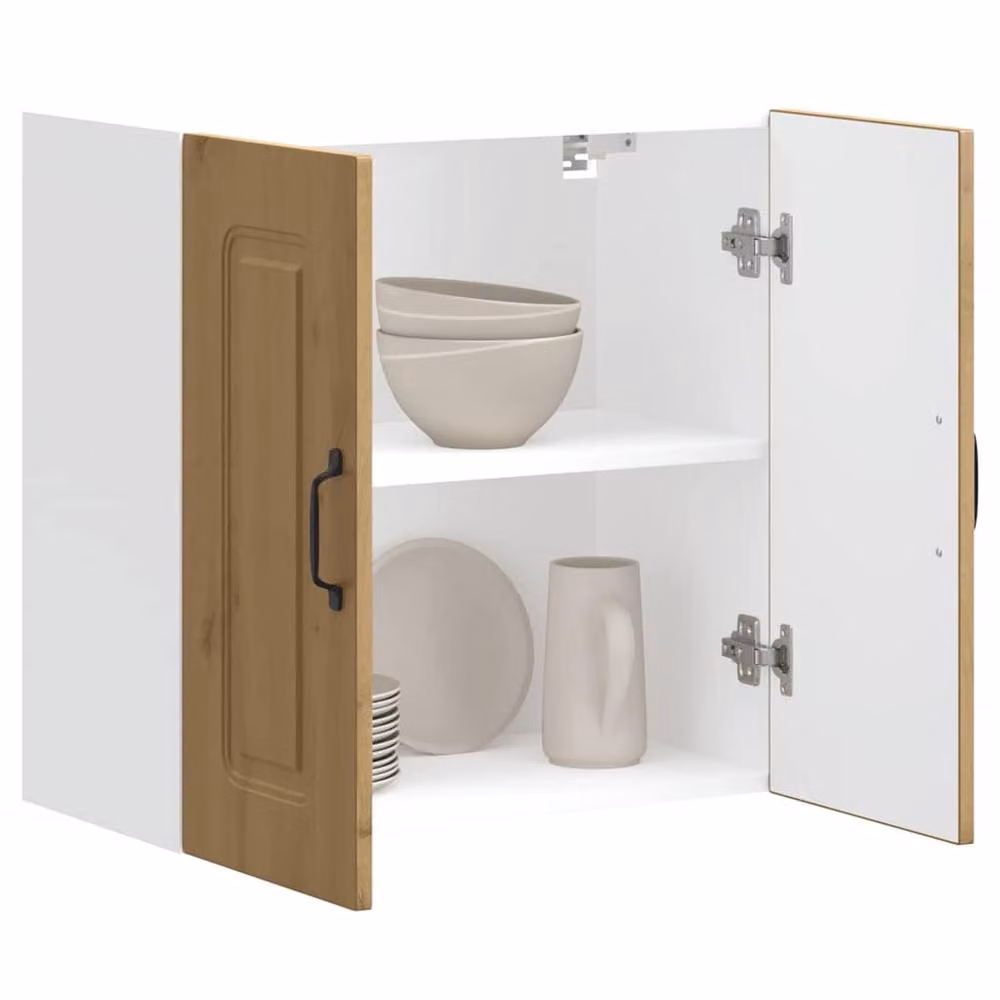Berkfield Home Kalmar Kitchen Wall Cabinet in Artisan Oak Brown, W/D/H: 60 x 31 x 60 cm – 2