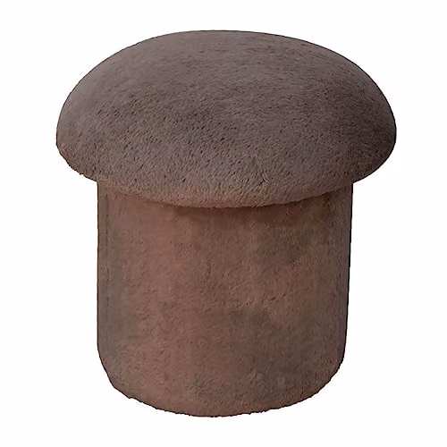 Artisan Furniture Brown Microfibre Mushroom Footstool with Wood Frame W/D/H: 44 x 45 x 44 cm – 4