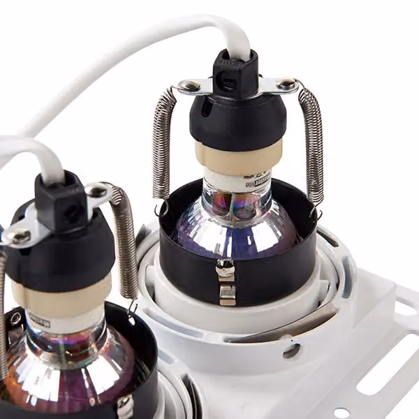 Netlighting Twin Trimless Recessed GU10 Dimmable Tiltable Downlights in White – 2