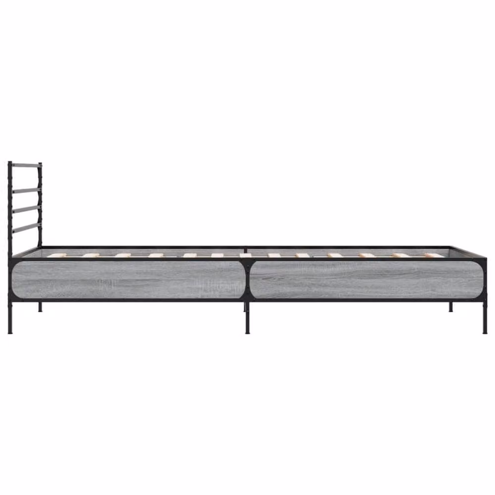 Berkfield Home Sonoma Small Single Bed Frame in Grey, W: 75 cm, L: 190 cm – 3