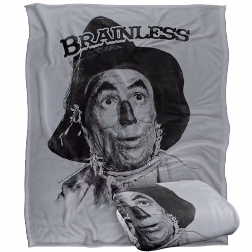 LOGOVISION The Wizard of Oz Brainless Silky Touch Super Soft Fleece Throw Blanket, Multicolour, W: 127.0 cm, H: 152.4 cm