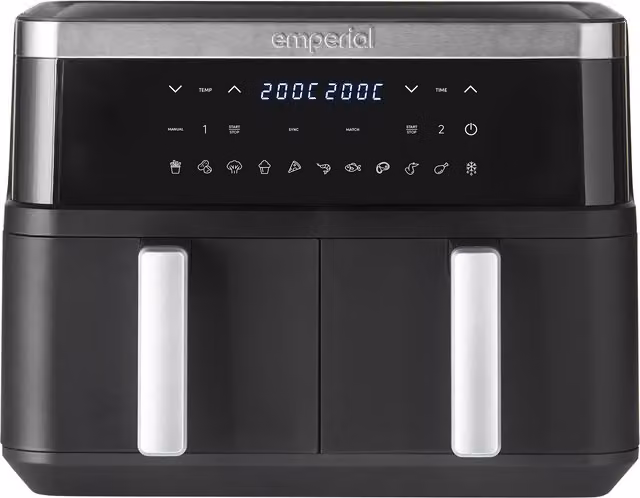 Emperial 9L Dual Zone Air Fryer in Black