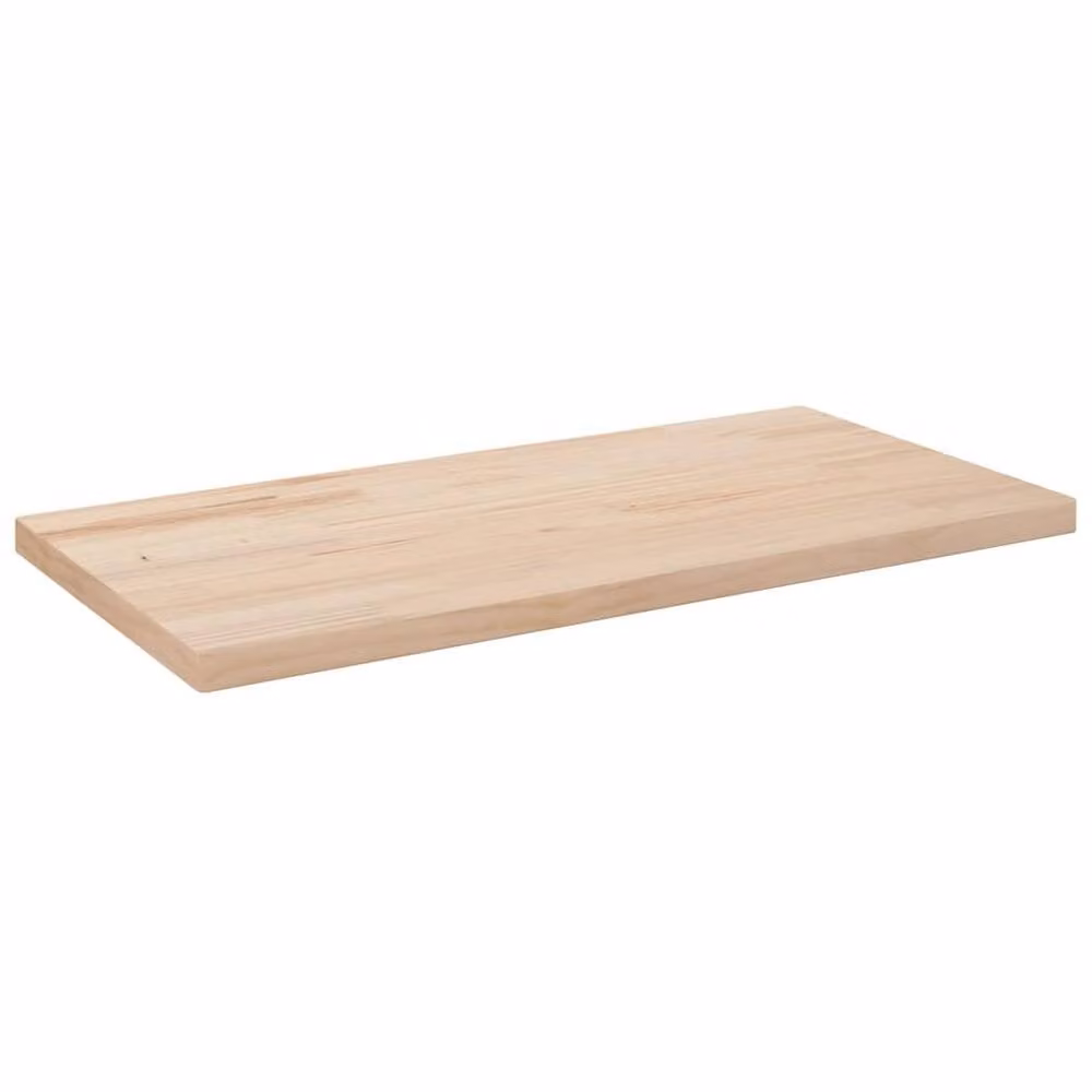 Berkfield Home Rectangular Solid Wood Pine Table Top in Beige, W: 80 cm, D: 40 cm, H: 2.5 cm