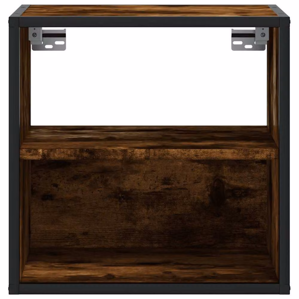 Berkfield Home Wall-mounted Bedside Cabinet in Smoked Oak Brown, W: 40 cm, D: 31 cm, H: 39.5 cm – 3