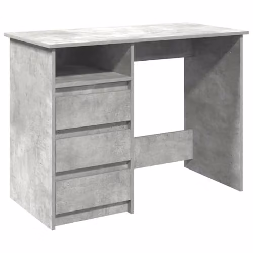 vidaXL Industrial Writing Desk in Grey, W/D/H: 102 x 50 x 75 cm