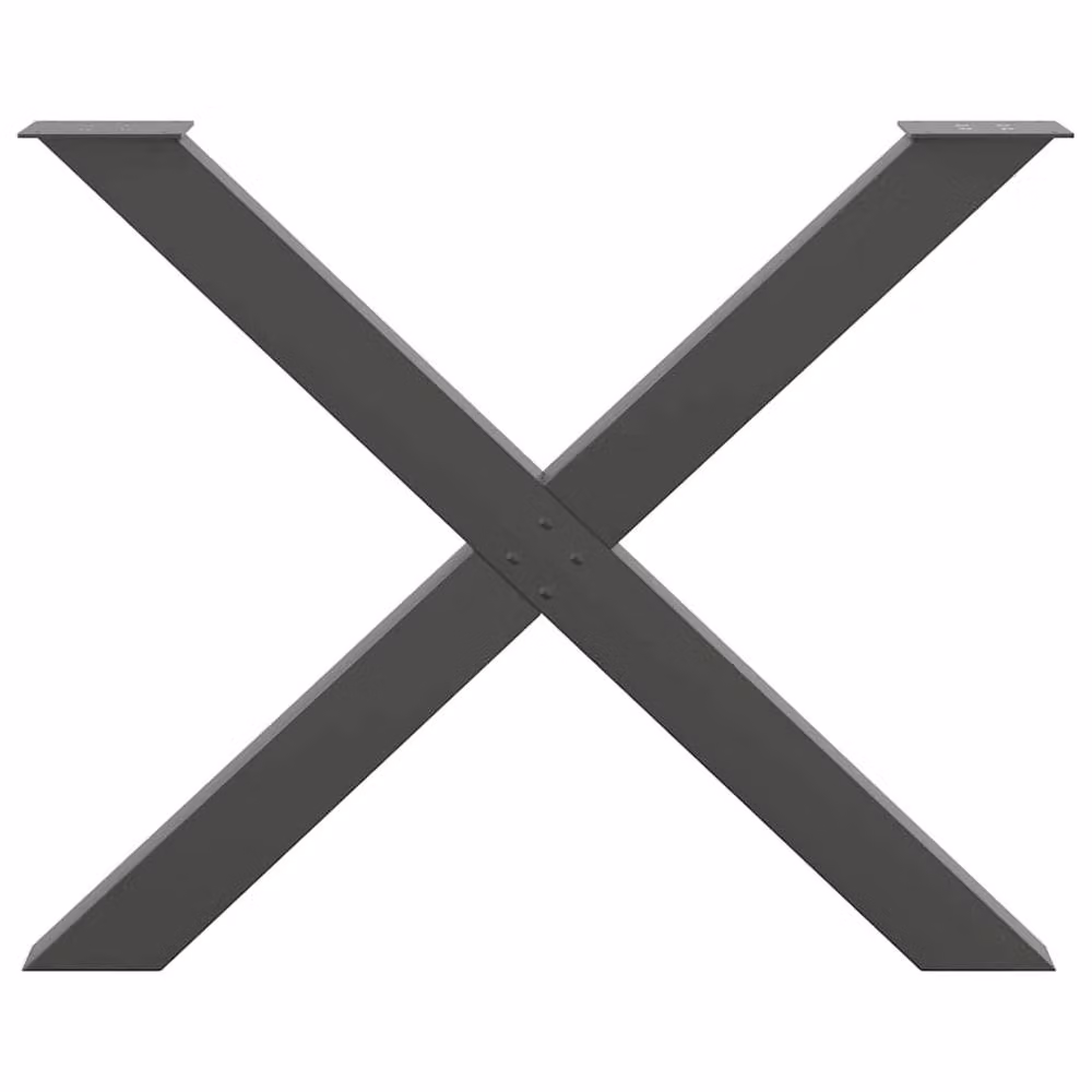 Berkfield Home X-Shaped Dining Table Legs, 3 Piece Set, Anthracite Grey Steel, Height: 90 cm – 2