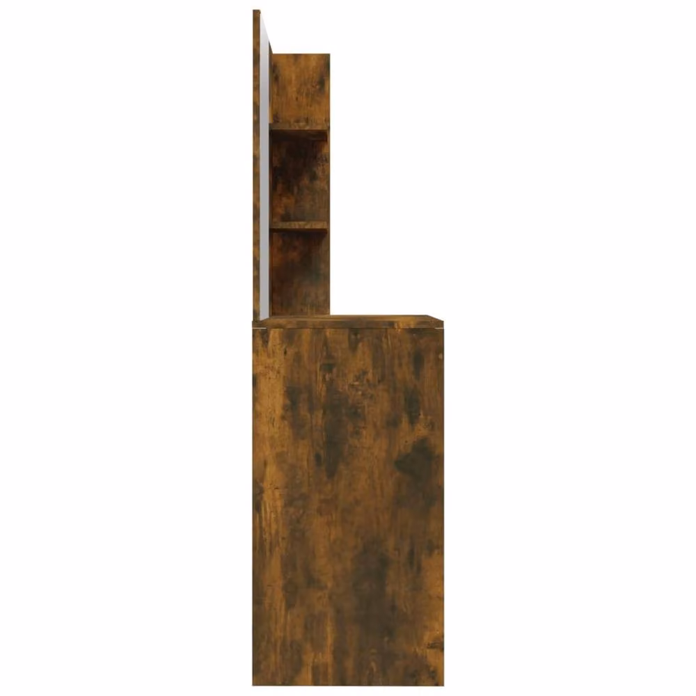 Berkfield Home Dressing Table with Mirror in Smoked Oak Brown, W: 74.5 cm, D: 40 cm, H: 141 cm – 4