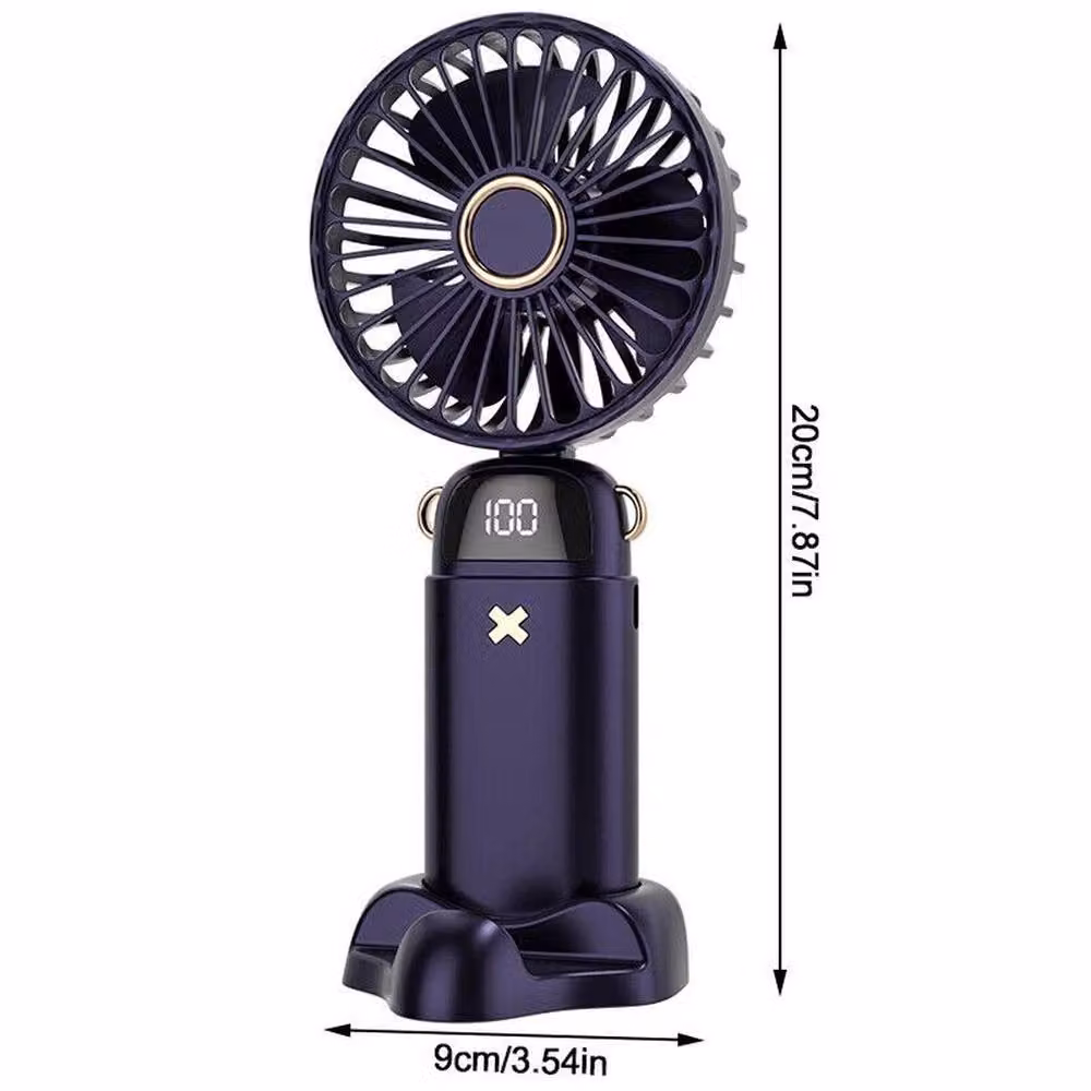 FLAVORA Blue Rechargeable Mini USB Handheld Portable Fan – 2