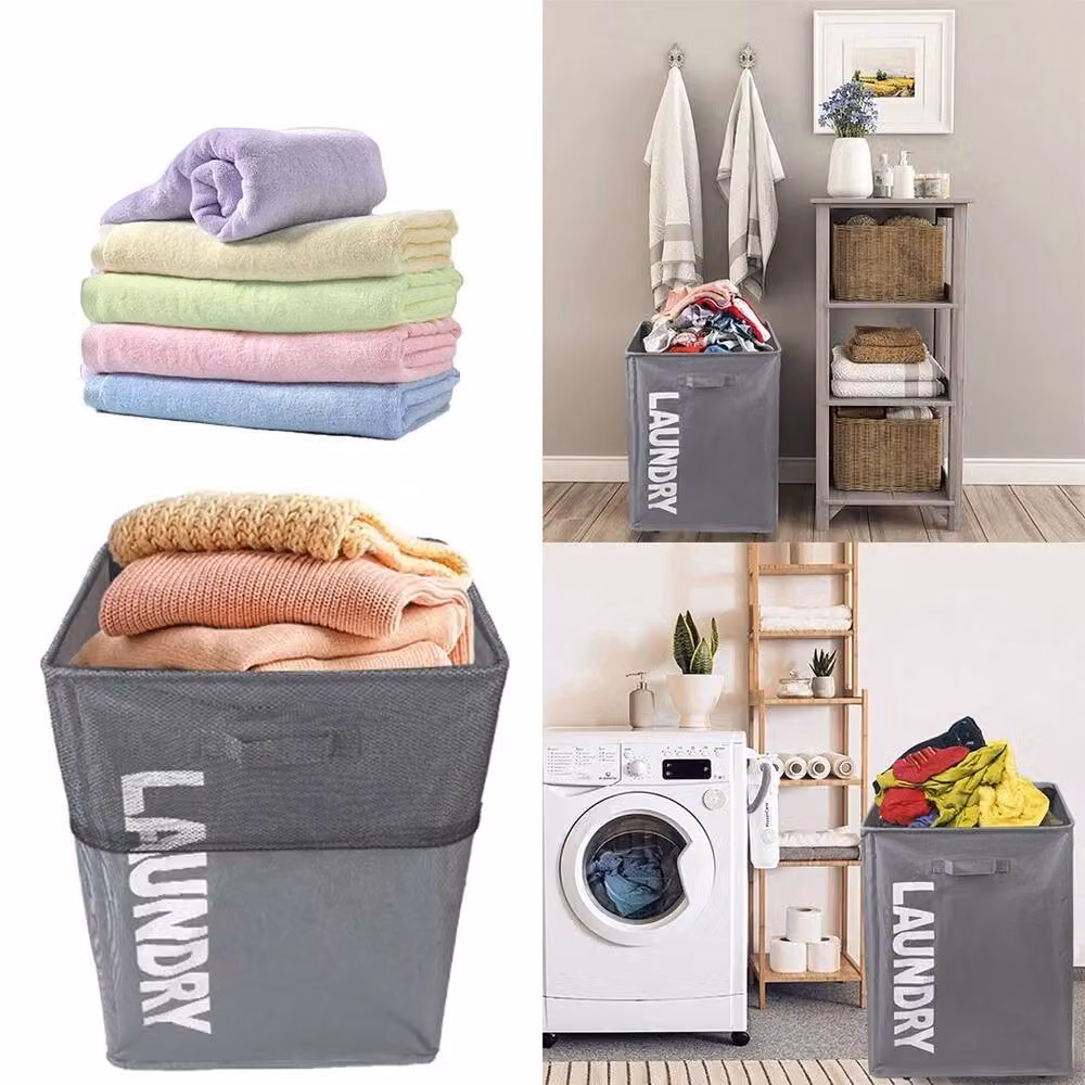 FLAVORA Slim Rolling Laundry Basket on Wheels in Grey – 2