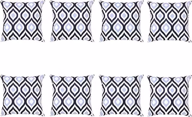 Gardenista Graphic Printed Outdoor Garden Scatter Cushion in Black and Grey, 45 x 45 cm