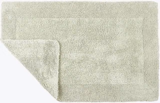 Allure Bath Fashions Elegance Reversible Heavyweight Cotton Bath Mat, Green, W: 53 cm, D: 85 cm