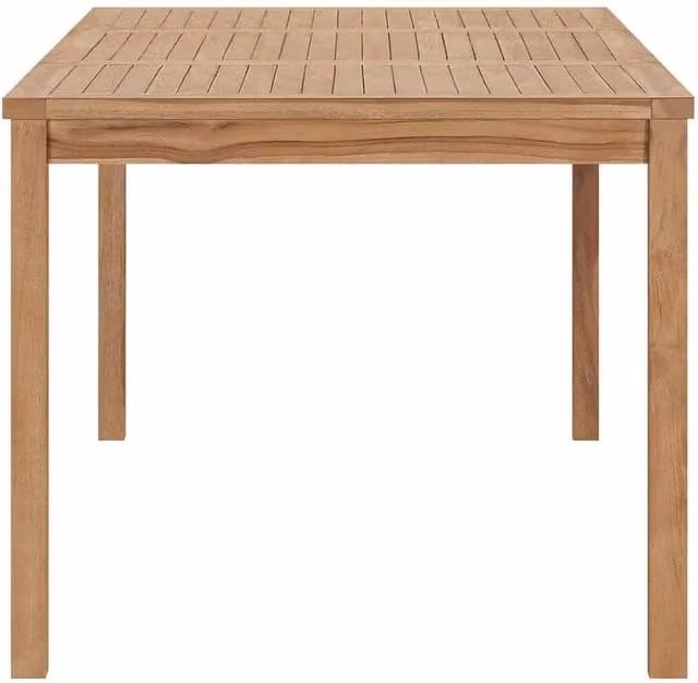 Berkfield Home Beautiful Garden Dining Table in Brown Solid Teak Wood, W/D/H: 180 x 90 x 77 cm – 1