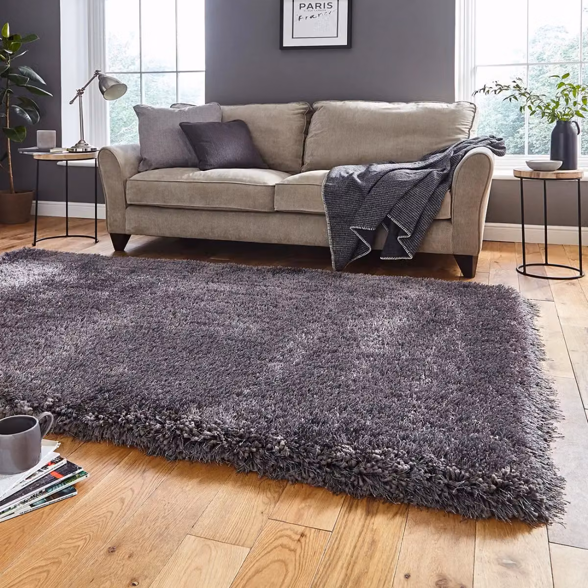 The Rug Shop UK Montana Modern Hand Tufted Grey Area Rug, W: 150 cm, L: 230 cm – 2
