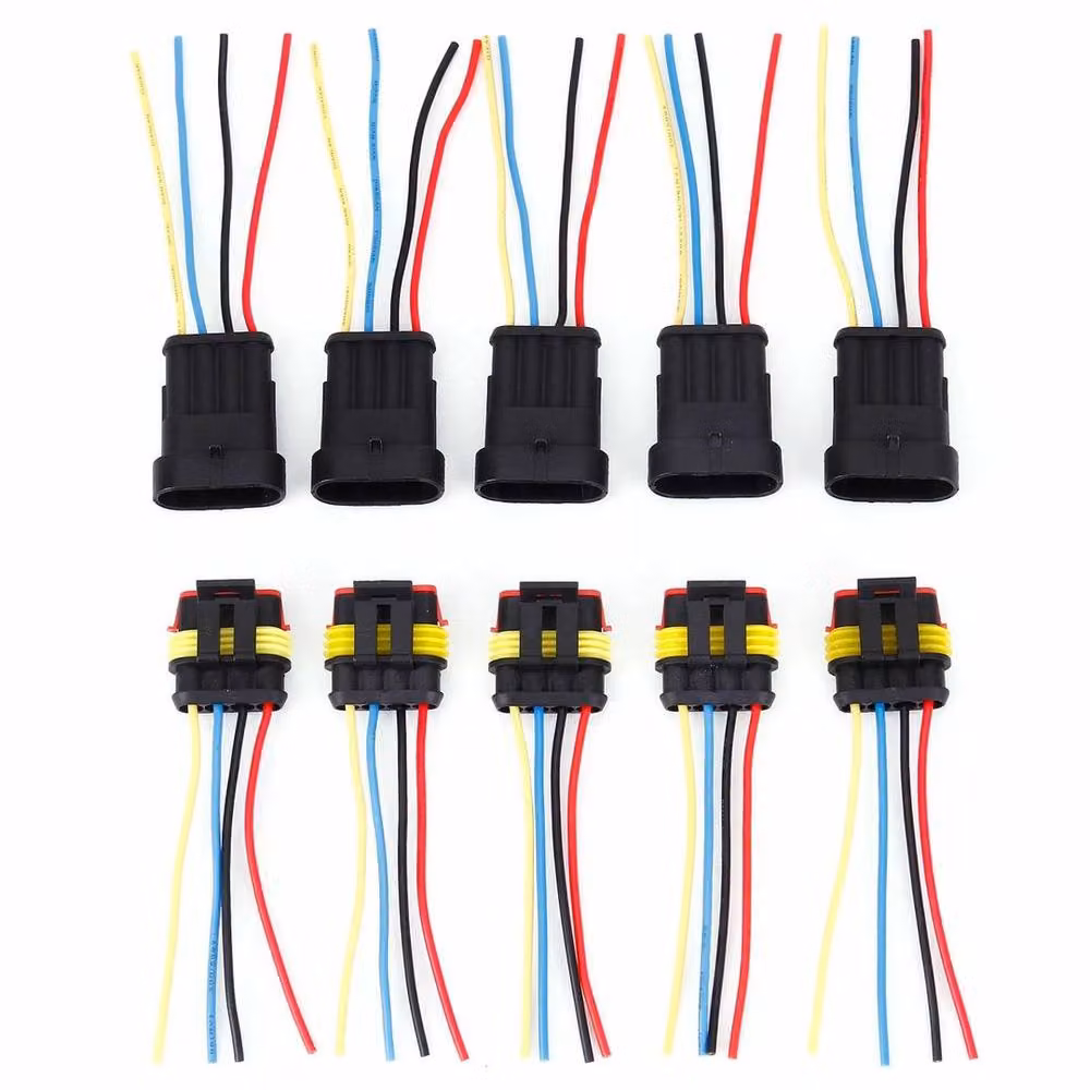 NESTLUNE 10 Pack 12V Waterproof Sealed Electrical Cable Wire Connector Plugs in Black – 2