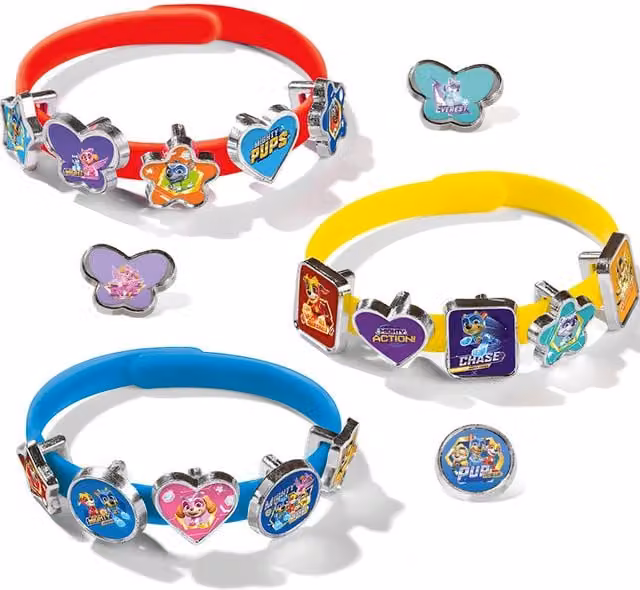 Totum Paw Patrol Bracelets and Charms in Blue and Red