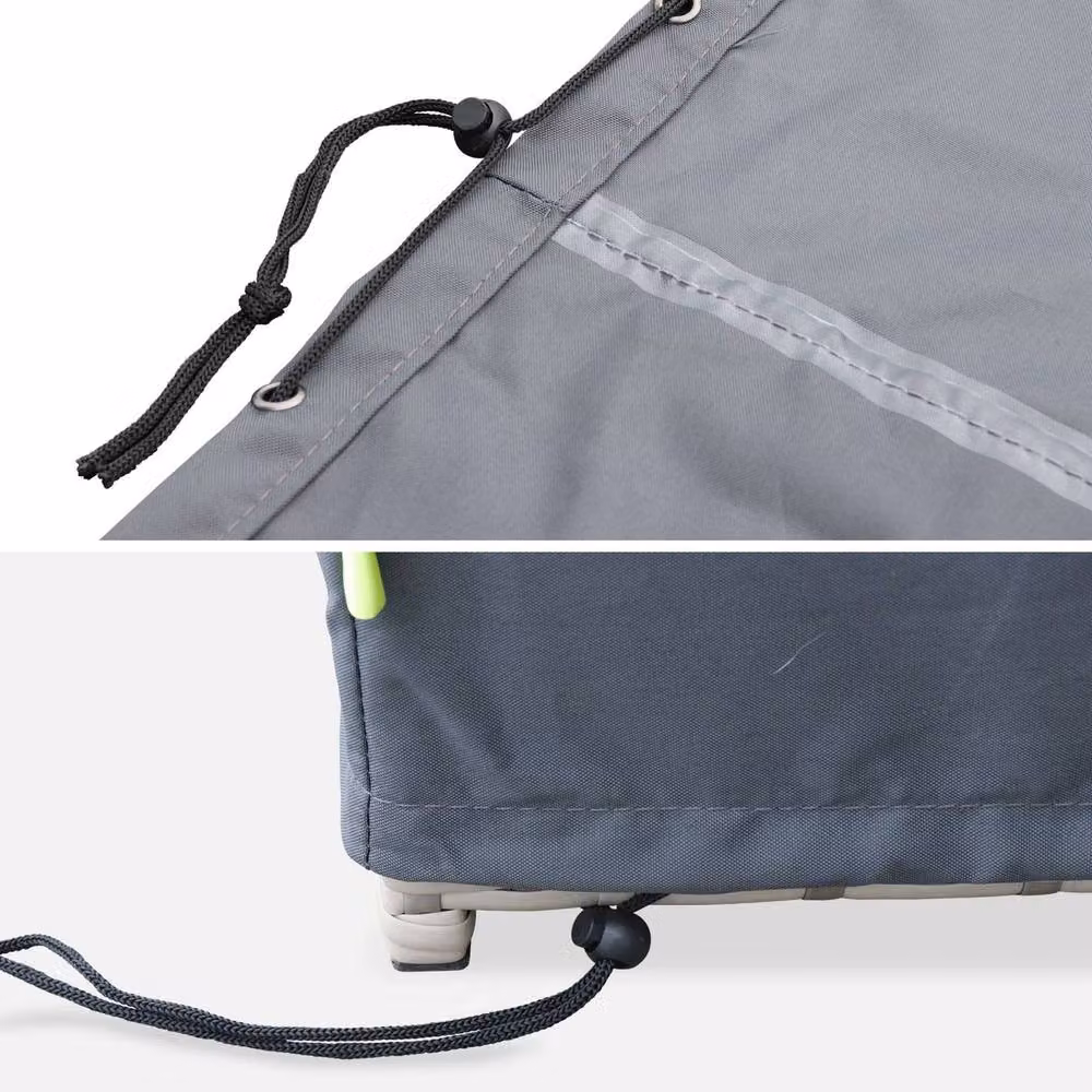 sweeek Vabo 10 Water-Repellent Polyester Garden Sofa Set Protective Cover in Dark Grey – 3