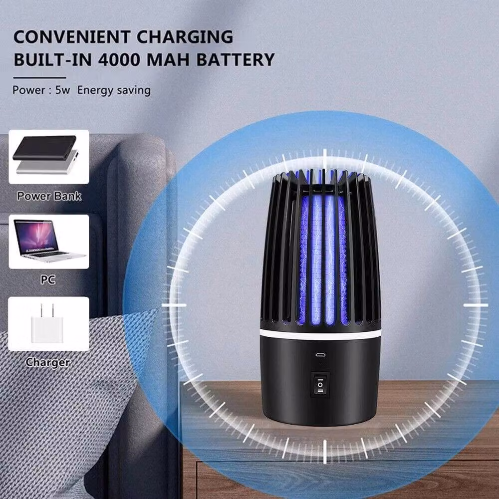 NESTLUNE USB Electric Bug Zapper LED Insect Catcher, Black, W: 100 cm, H: 100 cm – 4