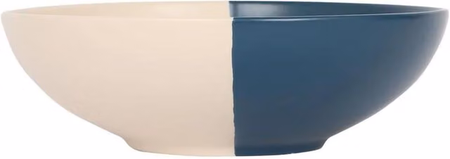 Havendro Blue Dipped Stoneware Pasta Bowl, Diameter: 20.5 cm – 1