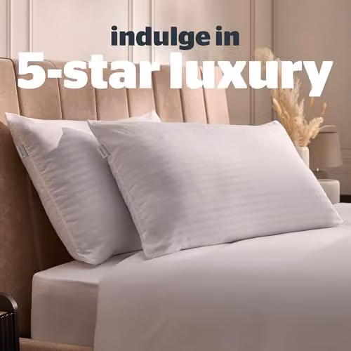 Silentnight Hotel Collection Allergy Friendly Microfibre Pillows, 2 Pack, White, Medium Fill – 2