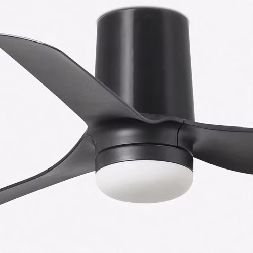 Faro Barcelona Mini Punt Tub 90cm LED Ceiling Fan in Black with Light and Thermostat – 3