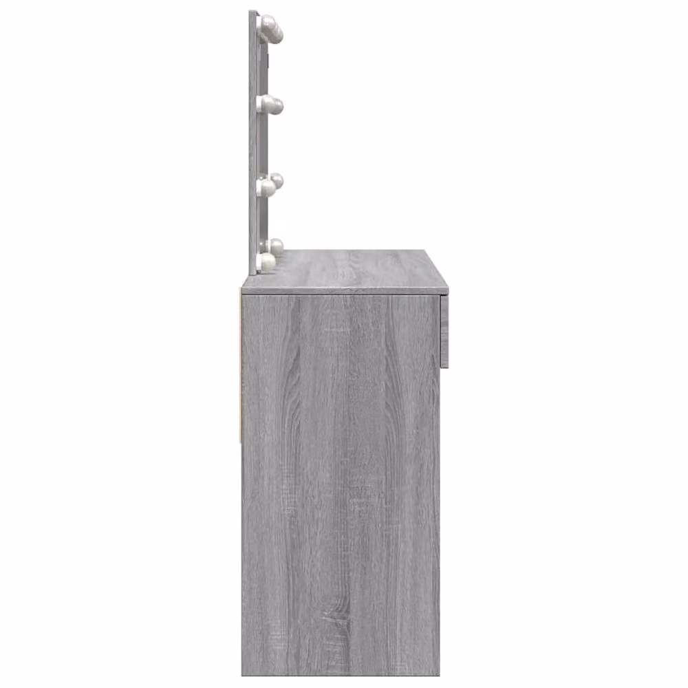 Berkfield Home Hollywood LED Dressing Table in Grey Sonoma, W/D/H: 100 x 40 x 130 cm – 4