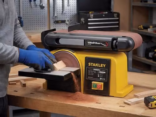 Stanley SXBS914E Belt and Disc Sander, 370W, Yellow – 2