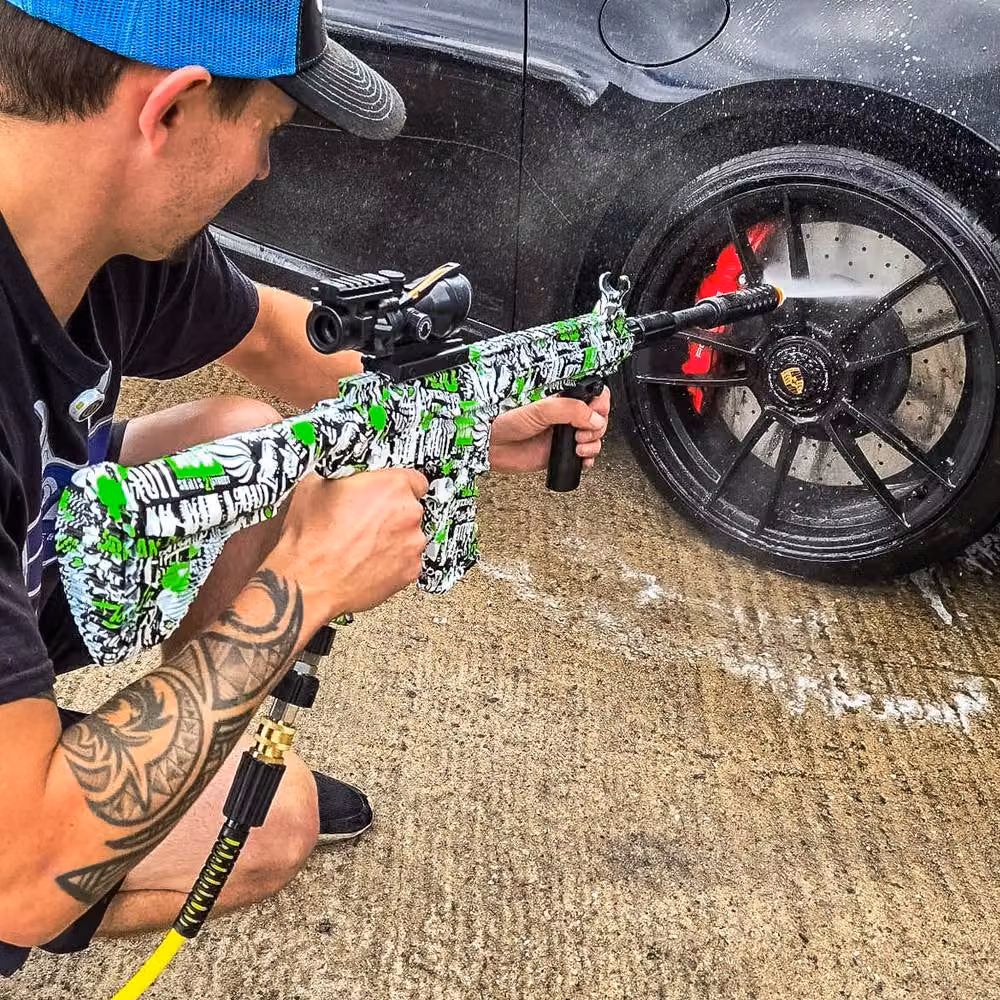 Autojack High Power 5000 PSI Pressure Washer Gun with Extension Wand in Green and Multicolour – 6