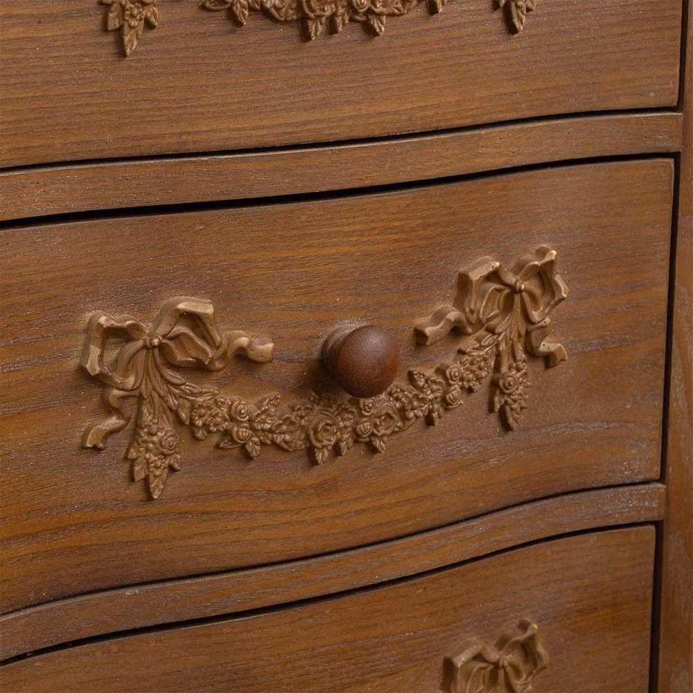 Melody Maison Pays Du Bois Range 3 Drawer Wooden Bedside Table in Brown – 2