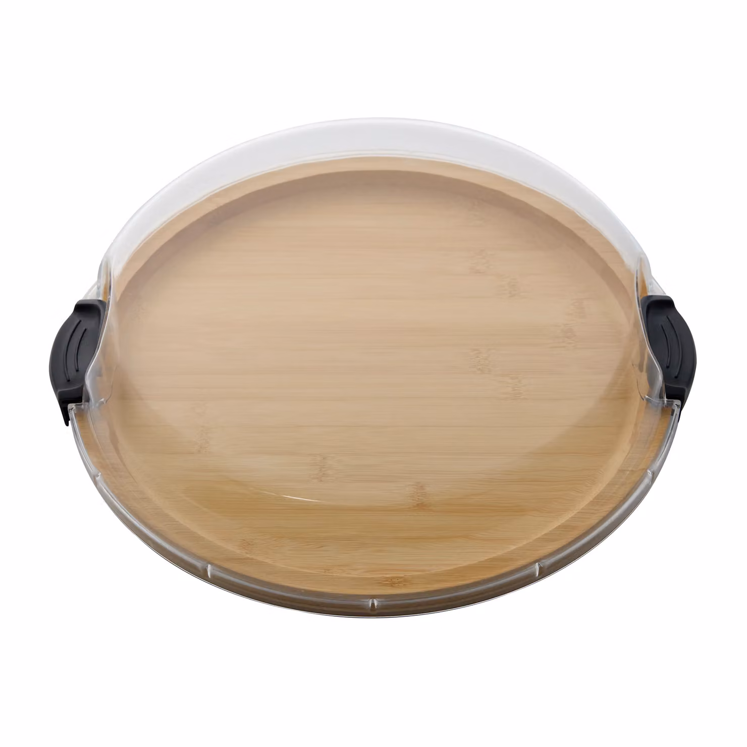 Farberware Build-a-Board Round Bamboo Multi-Purpose Snack Board with Locking Lid, Brown, Diameter: 35.5 cm – 2