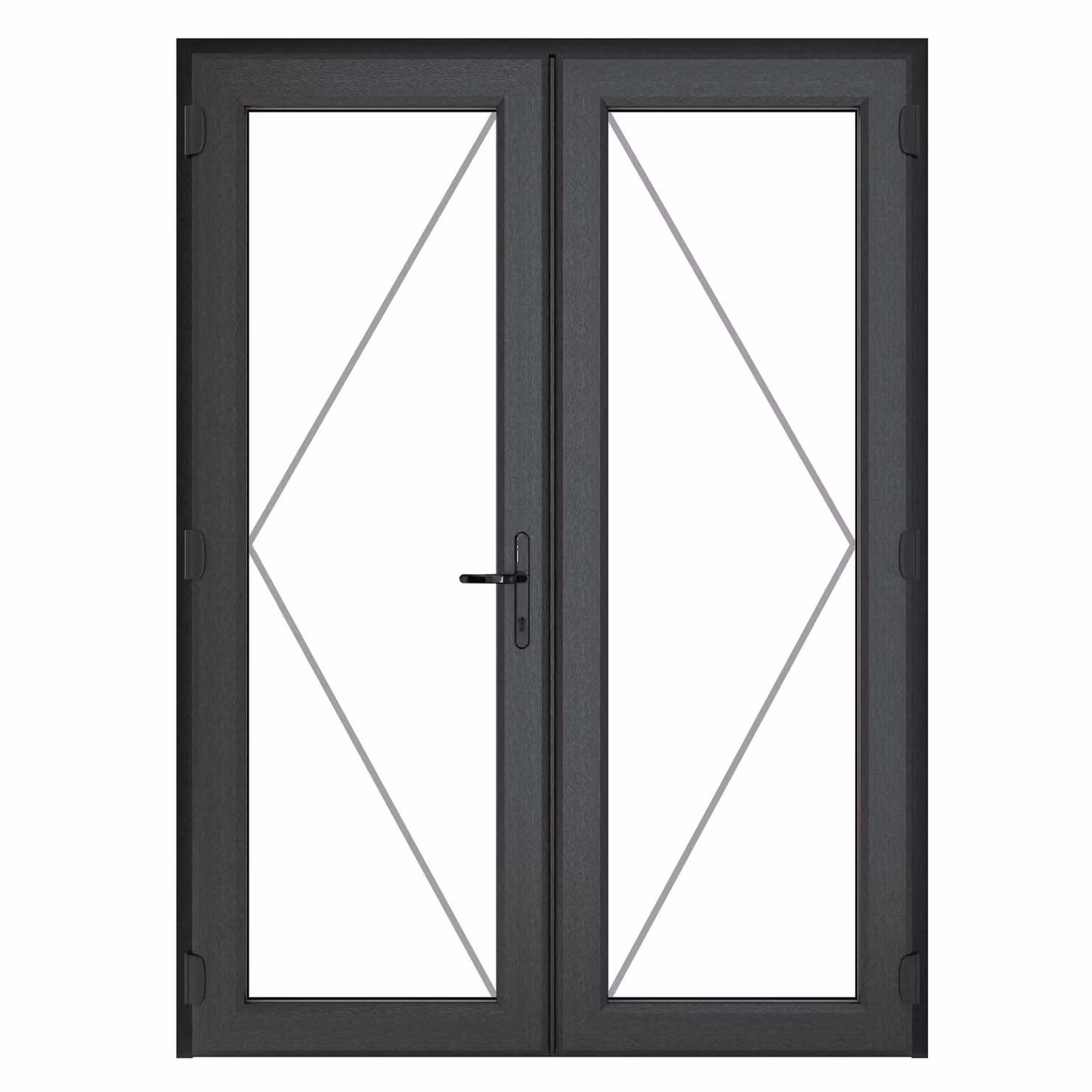 Crystal Direct Master French Door Left Hand in Dark Grey, W: 149.0 cm, H: 209.0 cm – 2