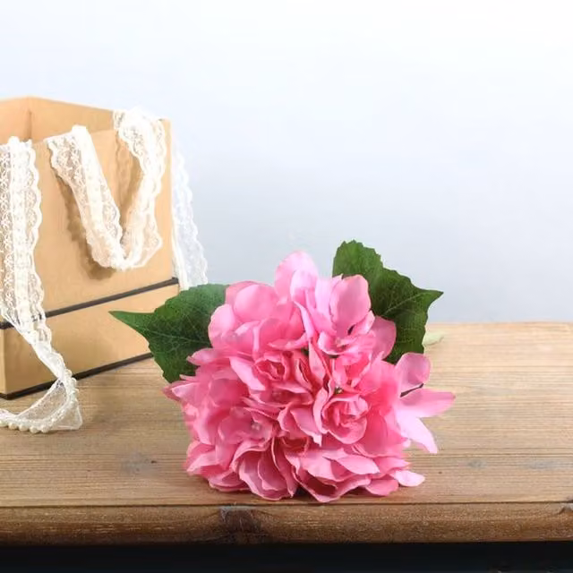 Kingsbury Gifts Single Arundel Pink Hydrangea Textile Stem
