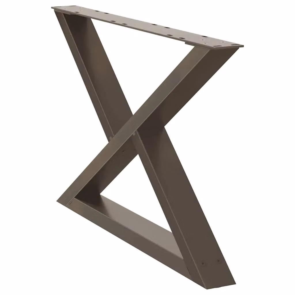 Berkfield Home Steel Coffee Table Legs, 2 Pieces, Brown, H: 70 cm, W: 42 cm – 2