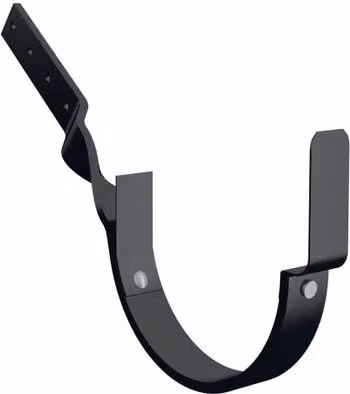 Lindab Steel Gutter Side Fix Rafter Angle Bracket, 150mm, Matte Black